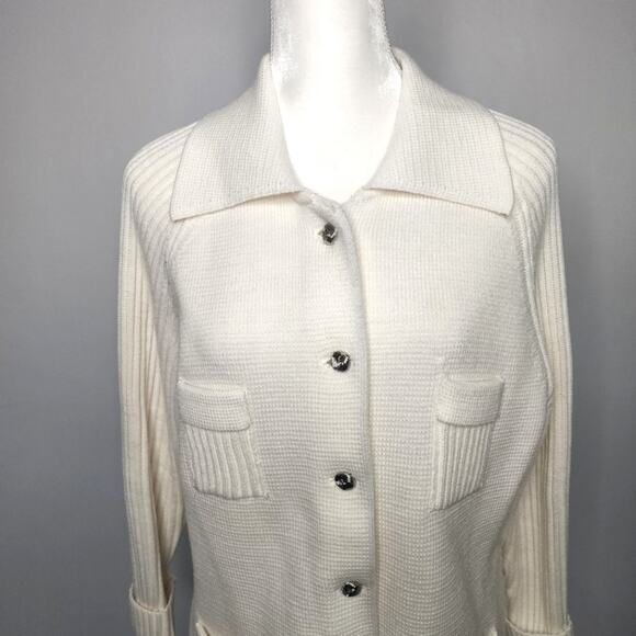 Vintage Cream Montgomery Ward Cardigan Sweater - Picture 2 of 4